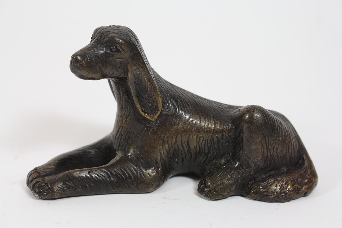 skulptur bronze liegender hund  ebay